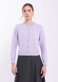 KNITTED EMBELLISHED CARDIGAN