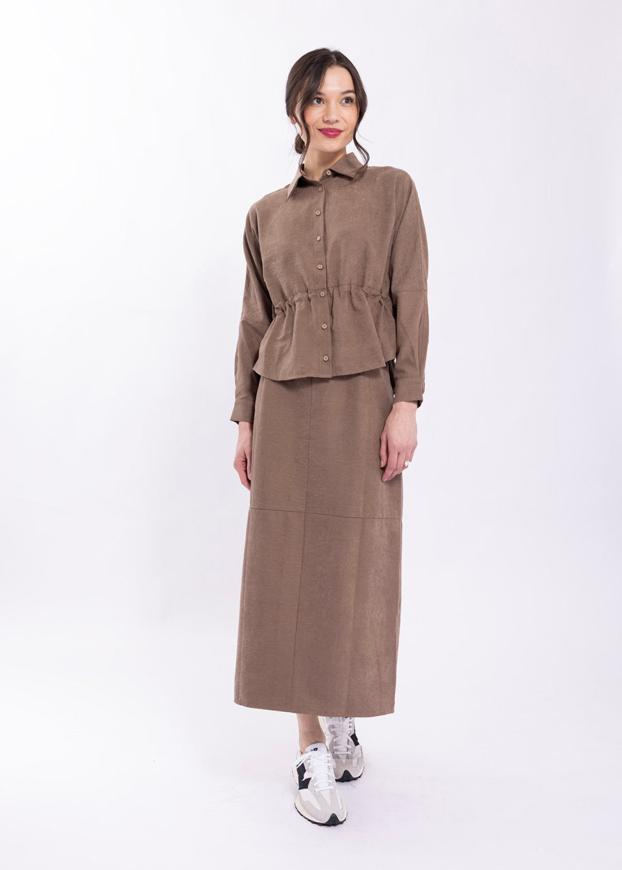 LATITUDE SUEDE BUNGEE WAIST TOP