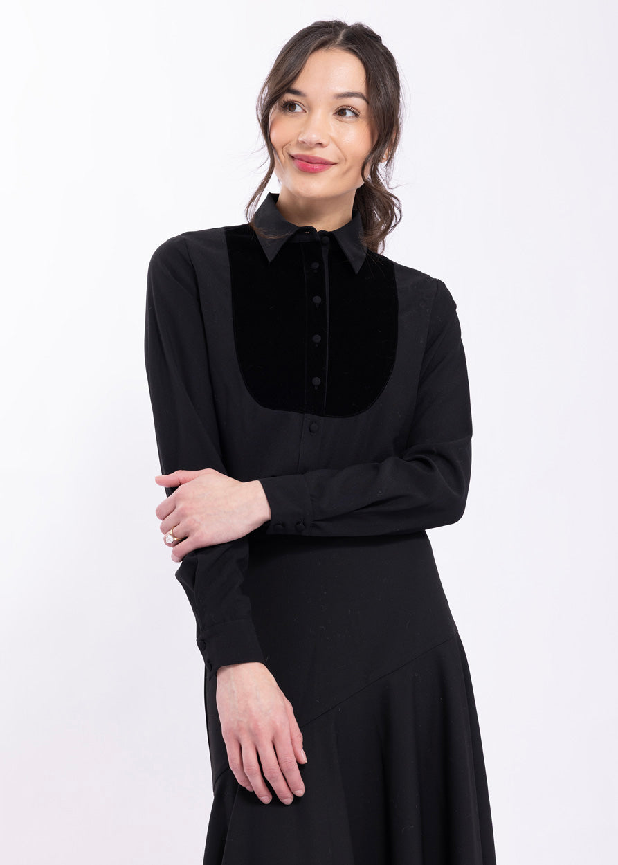 LATITUDE VELVET BIB SHIRT