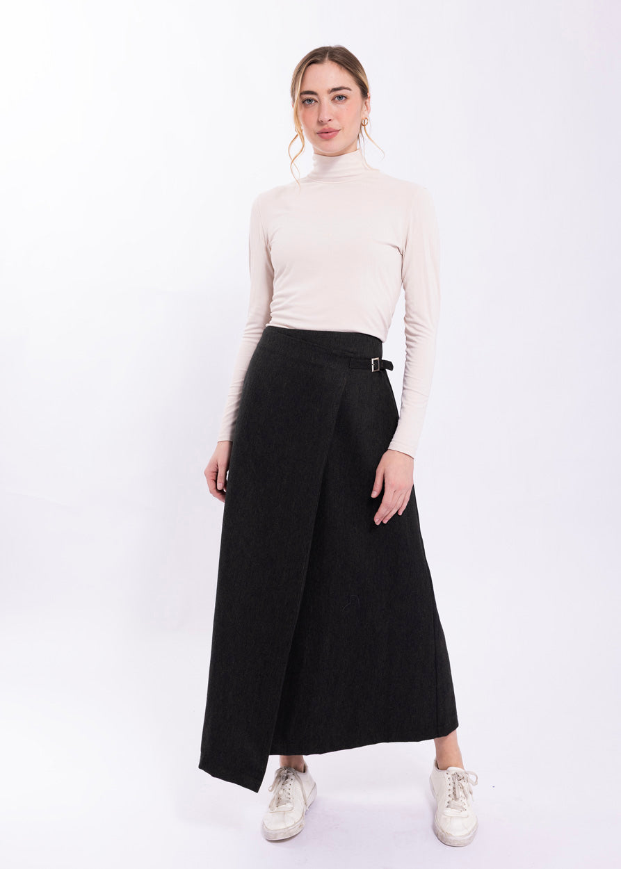 LATITUDE BUCKLE WRAP SKIRT