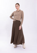 MONN OUTSIDE SEAM SKIRT WITH SIDE GODETS