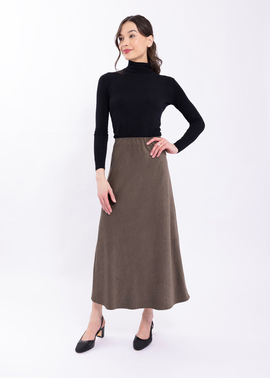 LATITUDE CUPRO BIAS SKIRT
