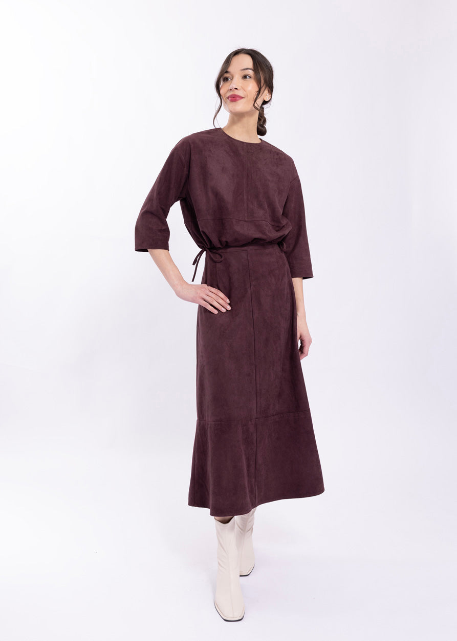 LATITUDE SIDE TIE SUEDE TOP