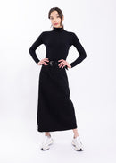 LATITUDE BELTED WELT POCKET DENIM SKIRT
