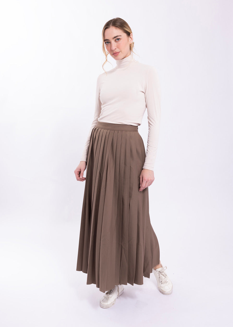LATITUDE PLEATED MAXI SKIRT