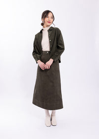 LATITUDE PANELLED MIDI SKIRT
