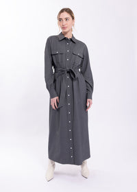 LATITUDE SNAP FRONT SHIRTDRESS