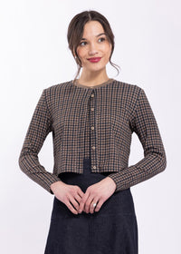LATITUDE PRINTED CARDI & SHORT SLEEVE SET