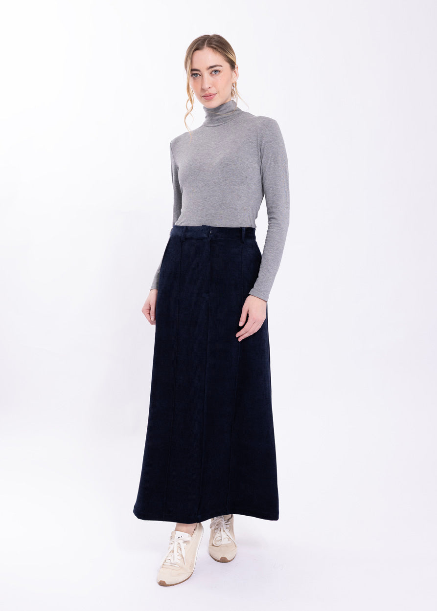 LATITUDE CORDUROY A-LINE SKIRT