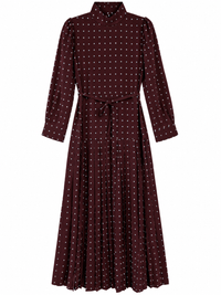 IN:05 POLKA DOT BELTED DRESS