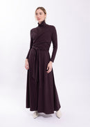 MAPLE & CLIFF FAUX WRAP MAXI DRESS