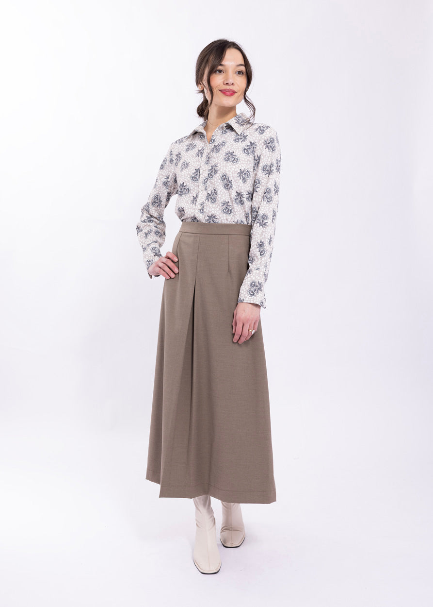 MONN INVERTED PLEAT SKIRT