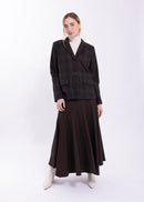 MAPLE & CLIFF PLAID BLAZER WITH POCKET FLAPS