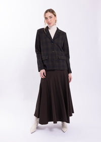 MAPLE & CLIFF PLAID BLAZER WITH POCKET FLAPS