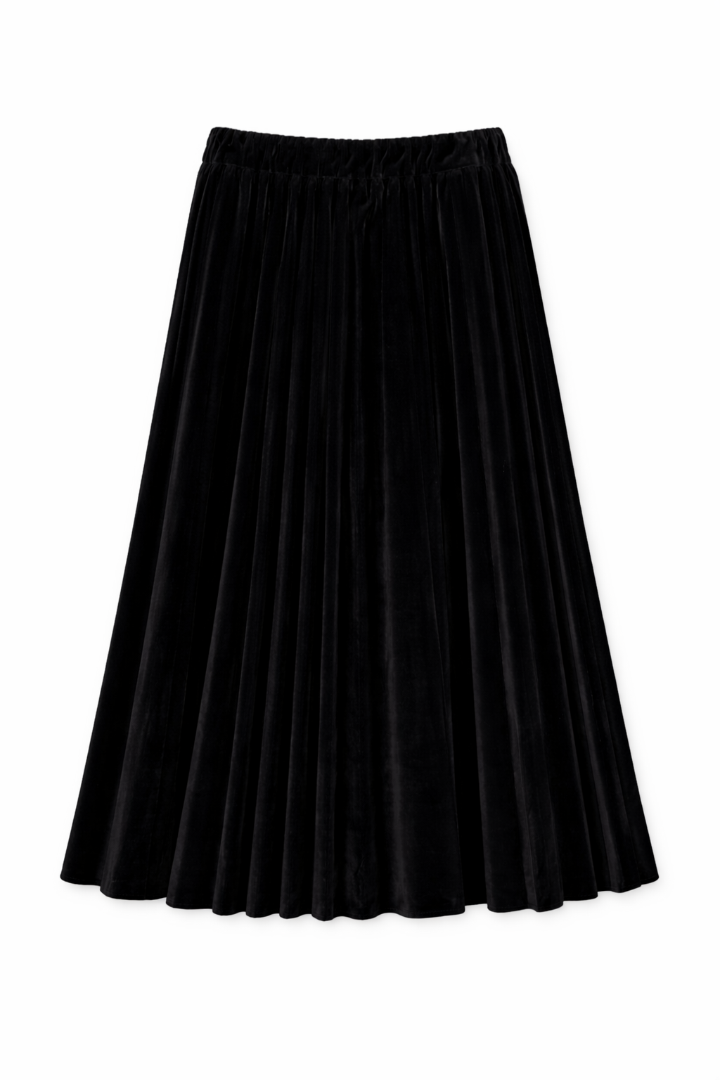 MAPLE & CLIFF PLEATED VELVET SKIRT