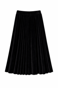 MAPLE & CLIFF PLEATED VELVET SKIRT