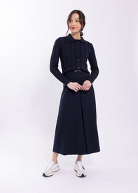 MAPLE & CLIFF HORSE BIT TRIM MIDI SKIRT
