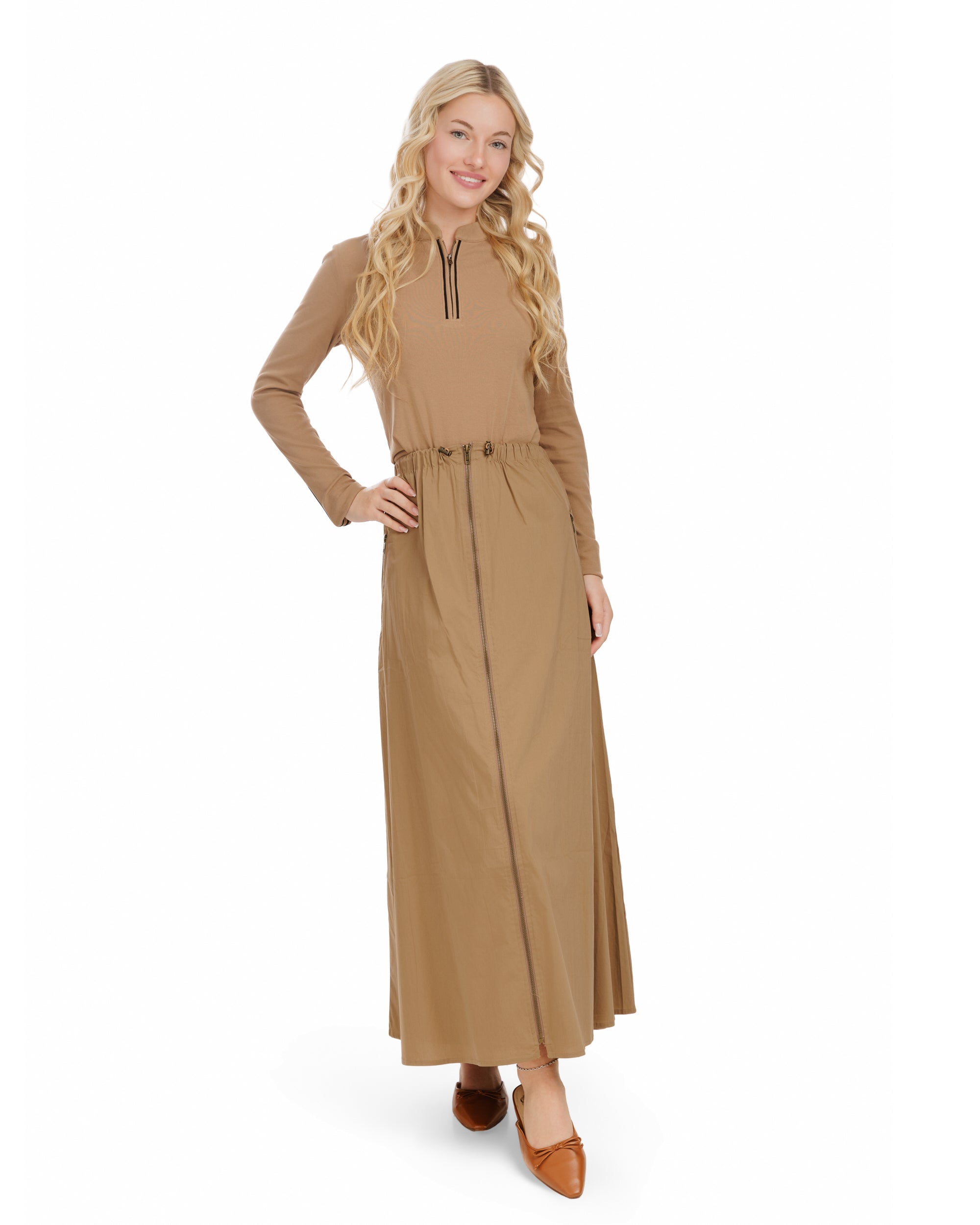 REVERIE & CO MIDDLE ZIPPER SKIRT