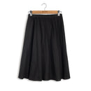 POINT LINEN GORED MID-LENGTH SKIRT