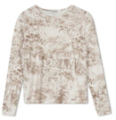 POINT PRINTED JERSEY CREW