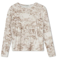 POINT PRINTED JERSEY CREW