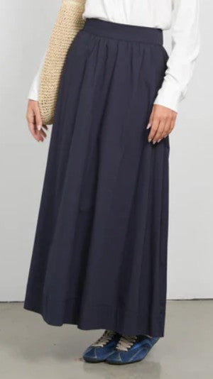 POINT POPLIN MAXI SKIRTY