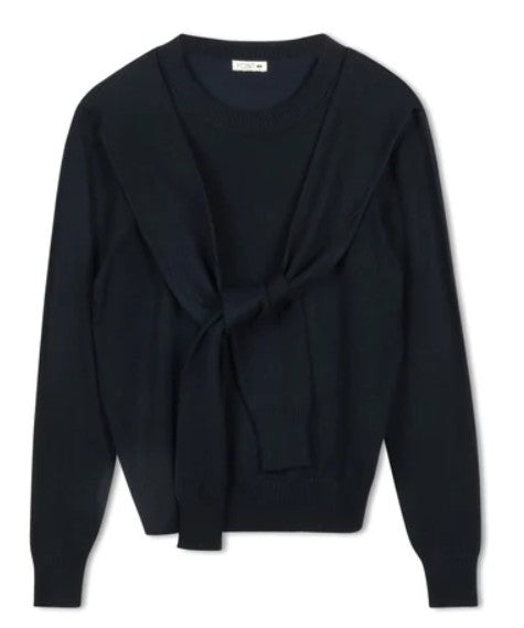 POINT SHOULDER WRAP SWEATER