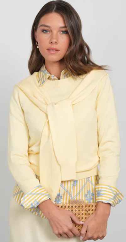 POINT SHOULDER WRAP SWEATER