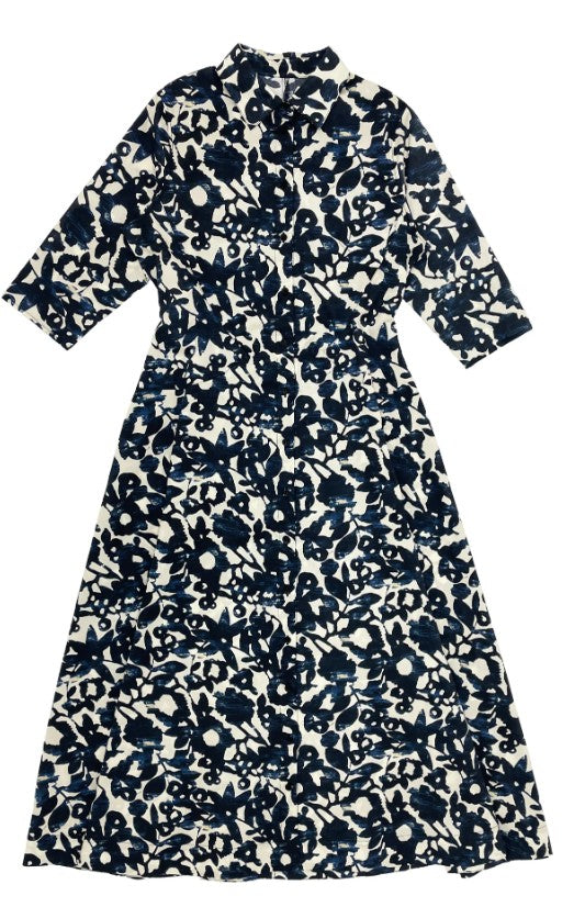 UNAYA SANDRA PRINTED BELTED DRESS