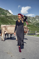 PASHMINA SILK KNIT MAXI DRESS