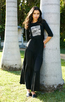 PASHMINA SLANT TIERED SKIRT