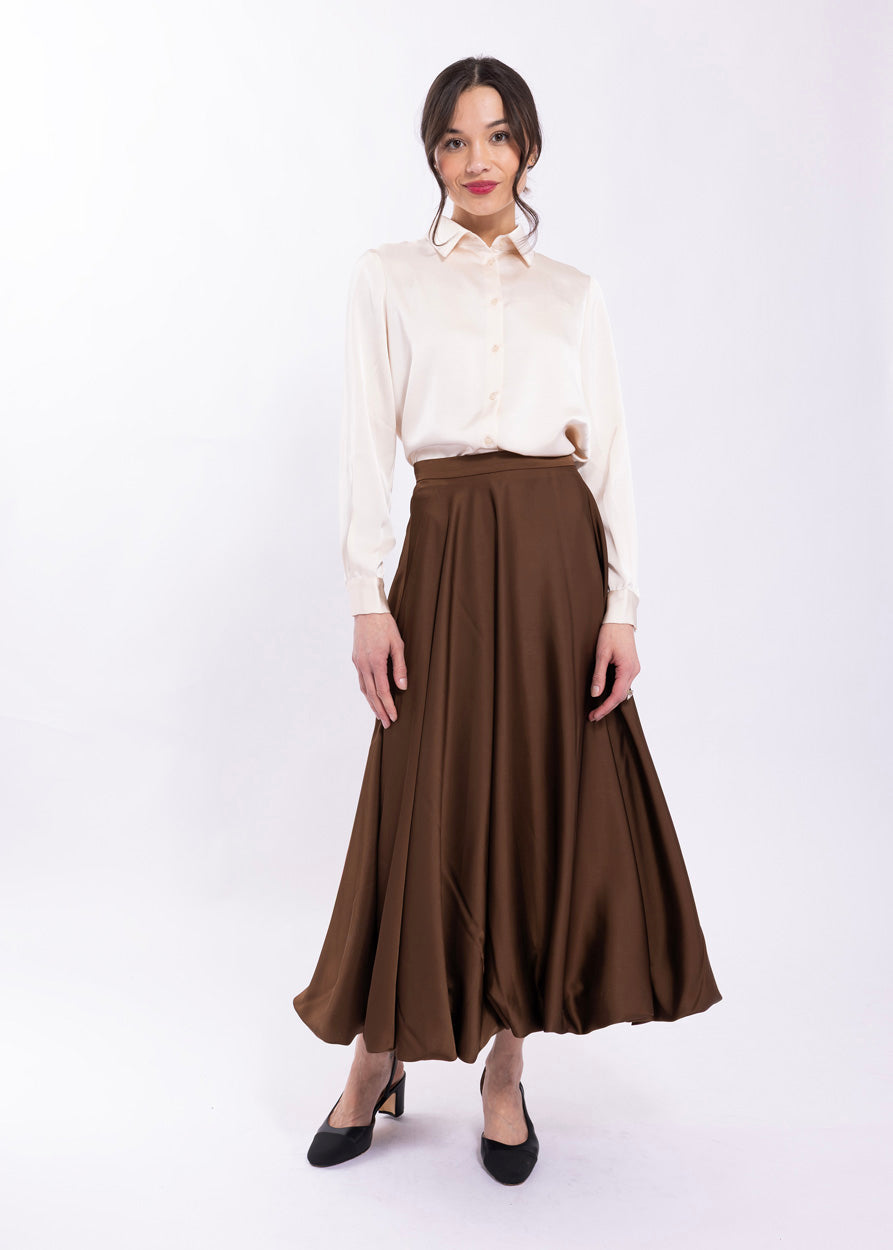 LATITUDE BUBBLE MIDI SKIRT