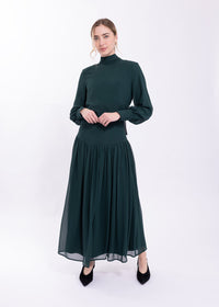 SOIE TIE BACK BLOUSE