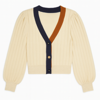 THML COLORBLOCK KNIT CARDI SWEATER