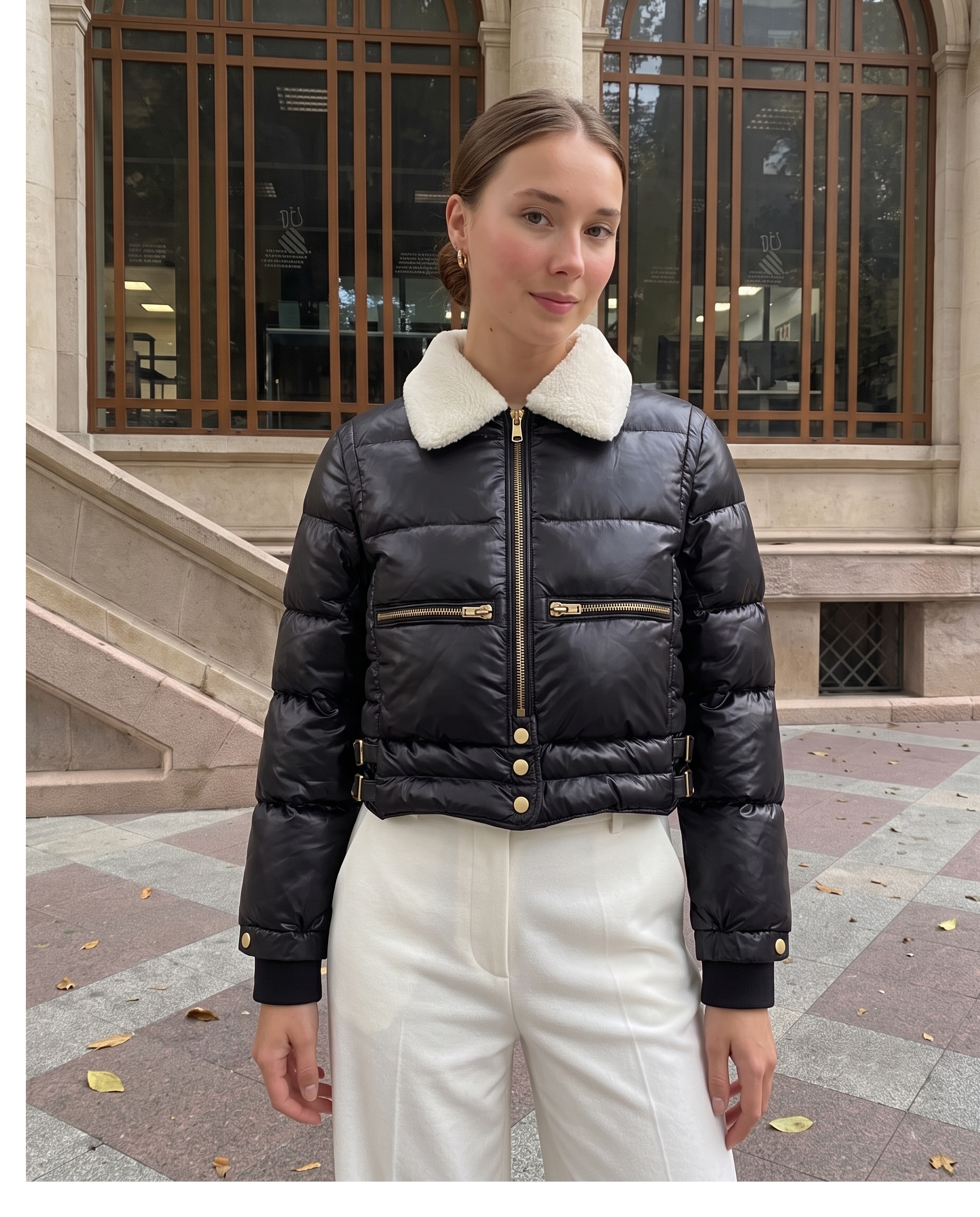 SCOTCH BONNET SHERPA COLLAR DOWN JACKET