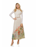 AZELEA COTTON FLORAL JUMPER W GEM BELT