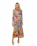 WEEKEND FLORAL DRESS W FRONT OVERLAY TIE