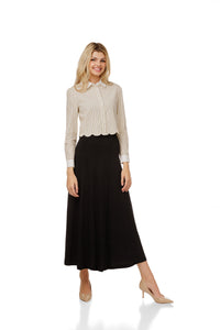 AZELEA STRIPED SCALLOPED BOTTOM TOP